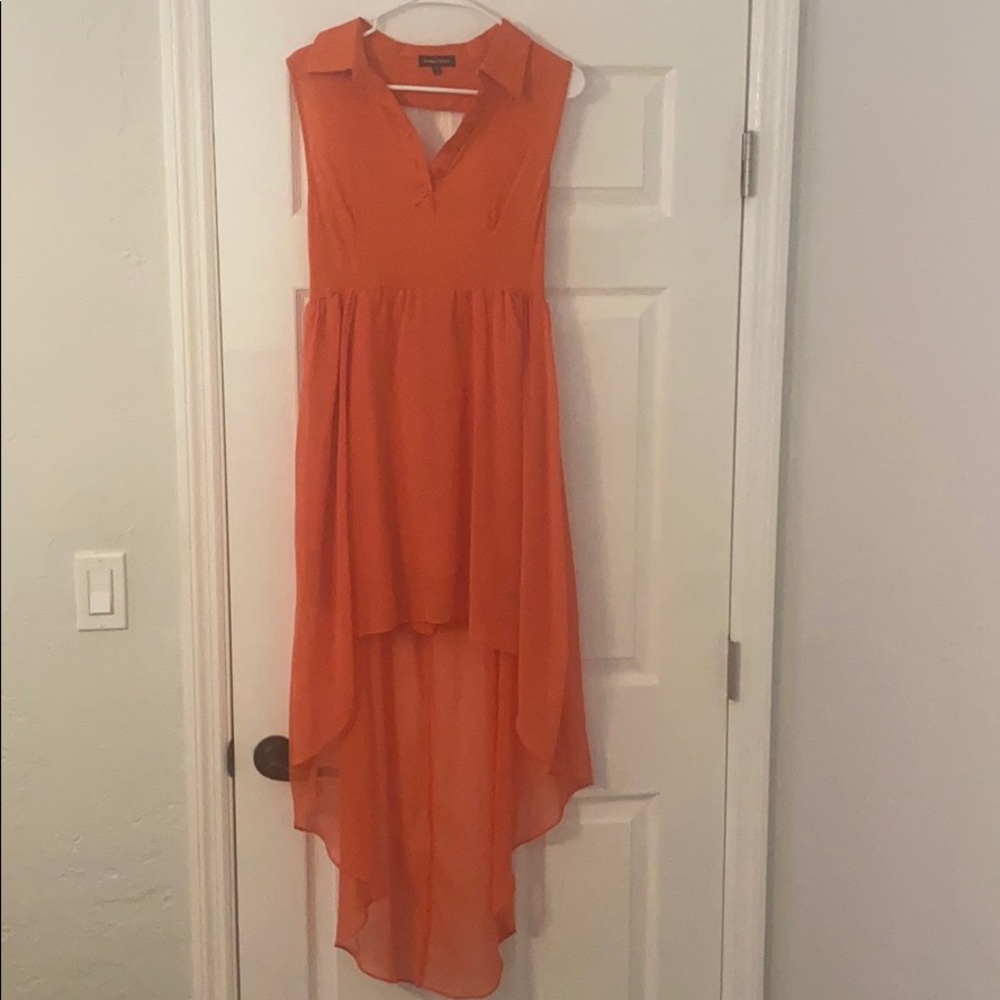 Beautiful Coral High-Low Dress